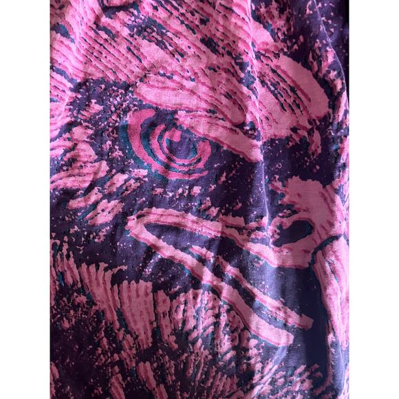 CUSTO Barcelona Flare Sleeve Tunic Top Colorful Bird Print Size  4 Large / L - Picture 7 of 9